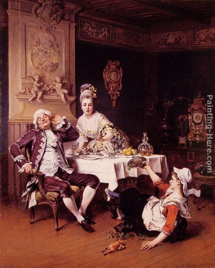 Adrien Ferdinand De Braekeleer John Dryden Reading one of His Poems Before the Court